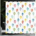 thumbnail image 4 of Ambesonne Cartoon Shower Curtain, Colorful Festive Balloons, 69"Wx75"L, Multicolor, 4 of 5