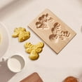 thumbnail image 2 of Haful Carved Wooden Cookie Kitchen Cookie Cutter Cookie Stamp Stamp Rose Cookie Cutter for Cookie Stamp, 1* Mold, 2 of 4
