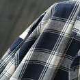 thumbnail image 7 of Hessimy Women's Plaid Flannel Shirts Roll Up Long Sleeve Collared Shirt Pockets Button Casual Blouse Tops(Z06-Navy,L）, 7 of 7
