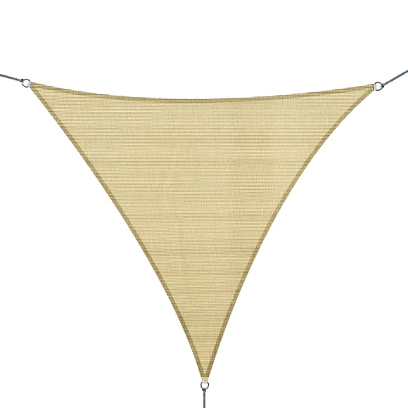 Outsunny Triangle 10' x 10' x 10' Outdoor Sun Shade Sail for Patio, Sand