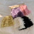thumbnail image 6 of GYRATEDREAM Toddler Baby Girls 5 Layered Tulle Dress Kids Solid Color High Waist Mesh Skirt Children Spring Summer Fashion Elastic Waist Cake Skirt for 1-8 Years, 6 of 8
