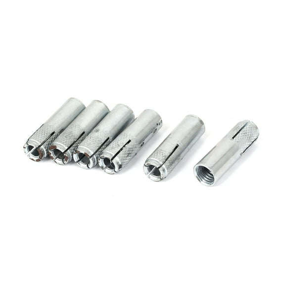 6pcs M10 Thread Inner Expansion Bolt Screw Nuts Sleeve Anchors 38mm x 12mm