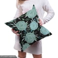 thumbnail image 5 of Ambesonne Floral Fabric by the Yard Upholstery, Vintage Style Budding Roses, 1 Yard, Charcoal Grey Pale Teal, 5 of 5