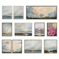 thumbnail image 7 of Kate and Laurel Sylvie The Blues Framed Canvas Wall Art by Mary Sparrow, 22x22 White, Modern Abstract Landscape Art for Wall, 7 of 7