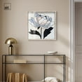 thumbnail image 3 of Gray Scale Flower I Shadowbox Print Elegant Floral Decor by Art Remedy, Blonde Frame, 24 x 24, 3 of 7