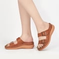 thumbnail image 5 of Atoshopce Womens Wedge Sandals Summer Casual Open Toe Buckle Platform Sandal Slip On Beach Flatform Shoes, 5 of 7