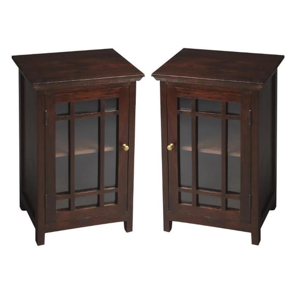 Home Square End Table in Transitional - Set of 2