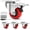 Red, variant on 2 Inch Industrial Heavy Duty Swivel Caster Wheels with Brake,Set of 4 Safety Locking Casters,Load 600lbs,Premium Polyurethane Wheels for Table,Trailer,Saw Table,Stage Toolbox,Bed,Corn Board