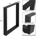 thumbnail image 5 of Metal Table Legs 28" H x 31" W, Heavy Duty Furniture Legs Square Tube Desk Legs for DIY Furniture Projects, Set of 2, 5 of 5