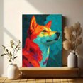 thumbnail image 6 of Colorful Shiba Inu Canvas Wall Art, Retro Dog Portrait Print, Pet Lover Home Decor Gift, 6 of 8