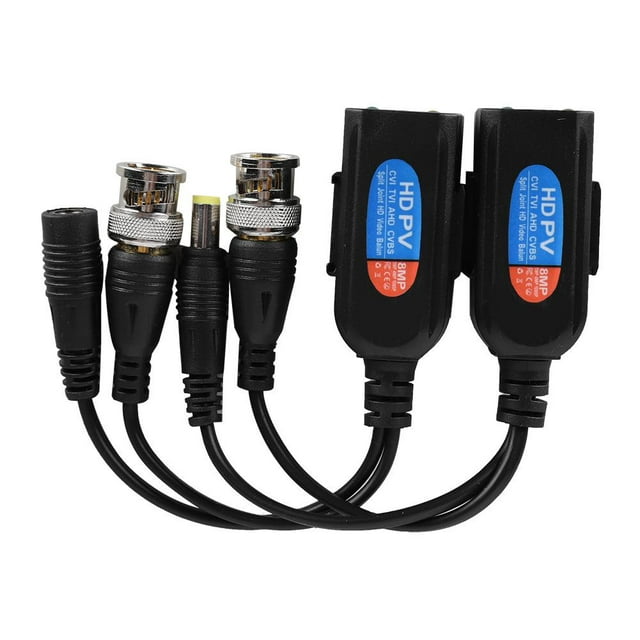 WALFRONT Passive CCTV Power Video Audio Balun Transceiver for HDCVI HDTVI AHD Analog,Balun Transceiver, Audio Balun Transceiver