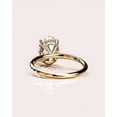 thumbnail image 4 of solitaire jewels 1.7CT Oval Moissanit Hidden Halo Engagement Ring For Women, 14K Yellow Gold, 4 of 9