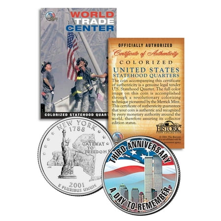 WORLD TRADE CENTER * 3rd Anniversary * 9/11 New York State Quarter U.S. Coin WTC