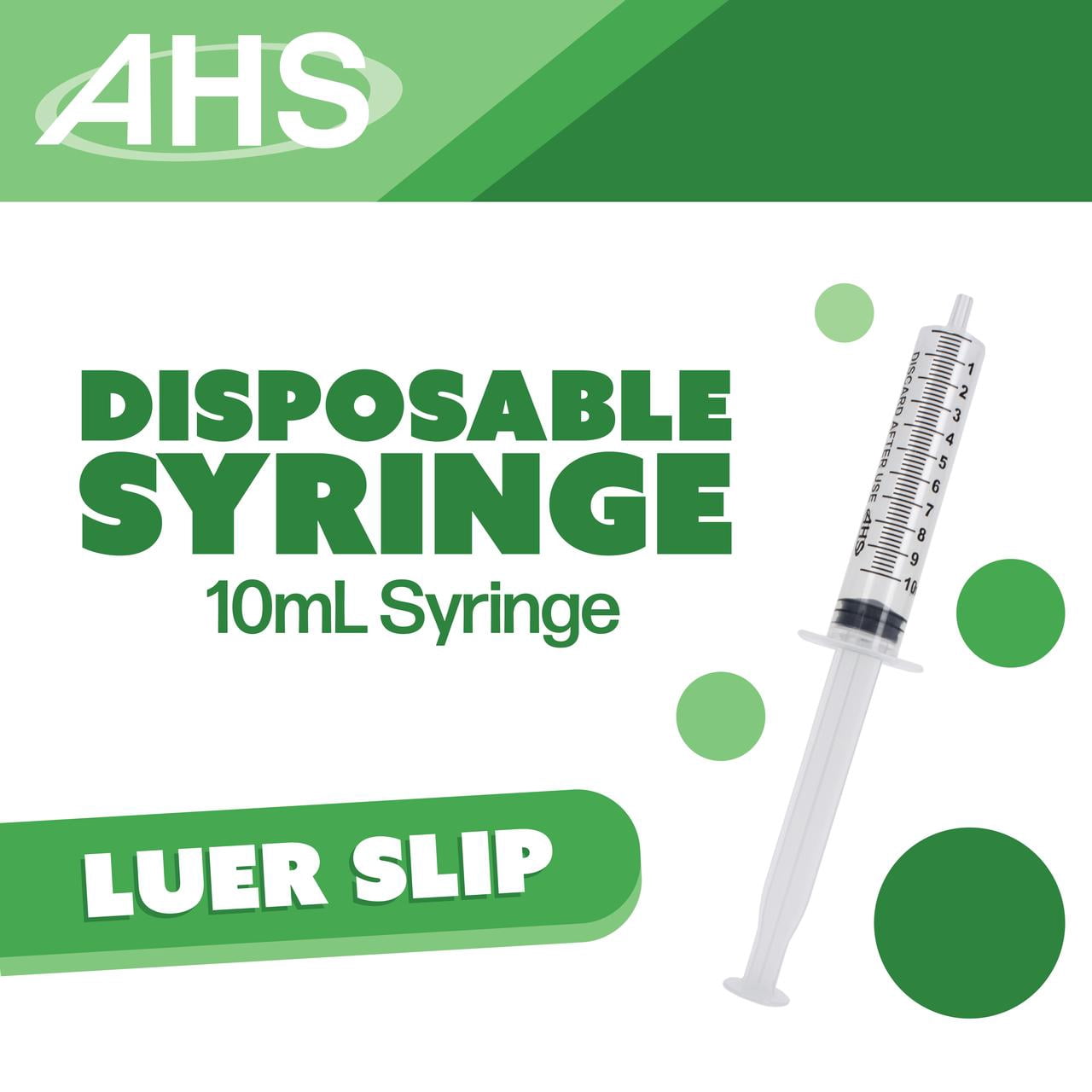 10mL Luer Slip Syringe (100 Pack), Sterile, Individually Wrapped, Syringes for Liquid, Scientific Labs, Feeding Syringes for Pets, Measurement, Medicine, Dispensing, & Oral, Clear
