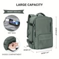 thumbnail image 4 of Large Capacity Travel Storage Backpack, Lightweight Solid Color Rucksack, All-Match Versatile Bag, 4 of 5