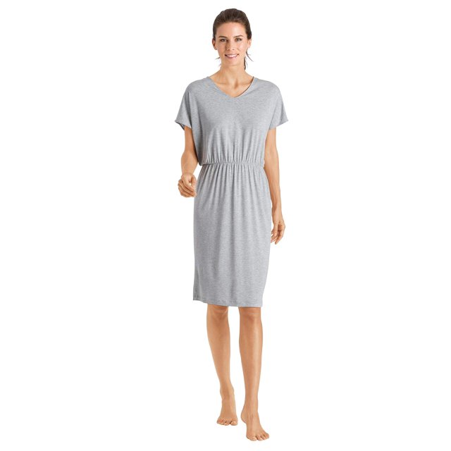 HANRO Robe de Mode Yoga pour Femmes, Gris Mélangé, Petit