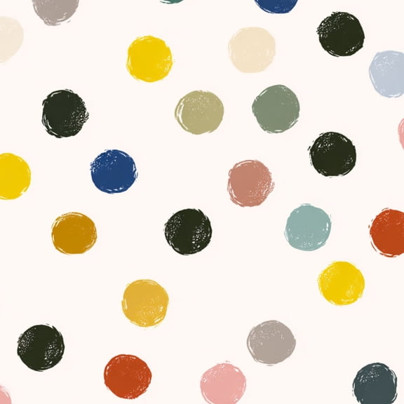 Peel and Stick Wallpaper Hand drawn pastel seamless for children s design Polka dots colorful 24in x 118in Contact Paper Removable Self Adhesive Wall Mural Wall Decor for Bedroom Kitchen Cabinets