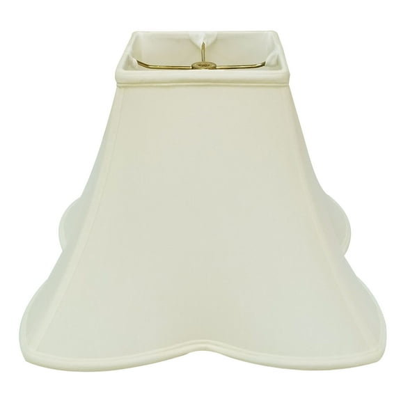 Royal Designs 12" Sharp Corner Fancy Square Lamp Shade Eggshell