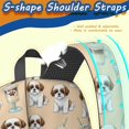 thumbnail image 5 of Shih Tzu and Coffee Beige Pattern 17" Waterproof Oxford School Backpacks for Teens, S-Shape Padded Straps, for School, Travel, Hiking, Camping, 5 of 5