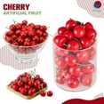 thumbnail image 5 of Deago 30 Pieces Artificial Cherry Fruit Lifelike Simulation Small Red Cherries Fake Fruit Model for Home House Kitchen Party Decoration Desk Ornament, 5 of 8