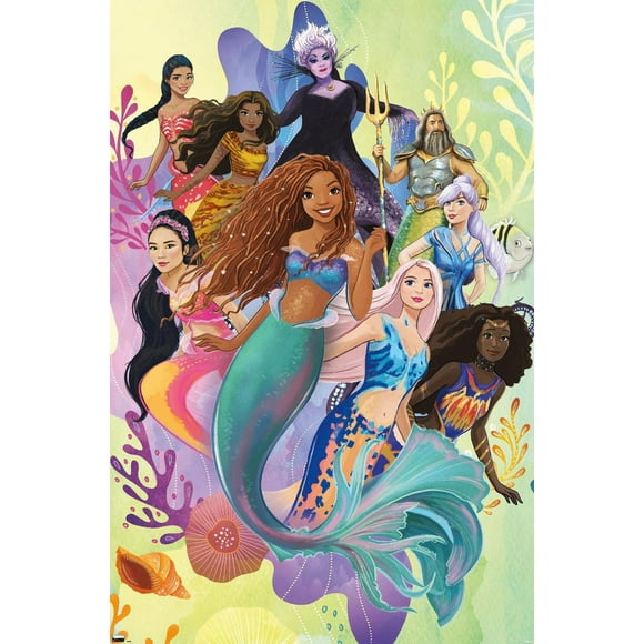 Disney Little Mermaid - Group Wall Poster, 22.375" x 34"