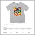 thumbnail image 5 of Tee Hunt Dean Russo Eyes Cat Youth T-Shirt Neon Colorful Cute Kitten Kids, Gray, Medium, 5 of 5