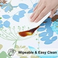 thumbnail image 4 of Round Fitted Tablecloth with Elastic Edge, 100% Waterproof Oil Proof Plastic Table Cover, Vinyl Flannel Backed Tablecloth Fits 36"-44" Round Tables for Dinner, Outdoor, Picnic, Leaves, 4 of 6