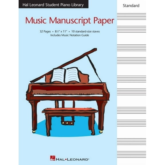 Hal Leonard Student Piano Library Standard Music Manuscript Paper, (Paperback)