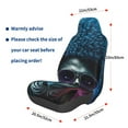 thumbnail image 3 of Naloa Punk Style Blue Haired Skull Car Seat Covers Universal Front Seat Coves for Car Accessories ,Padded Car Covers for Automotive, SUV, Truck, and Van, 3 of 5