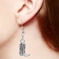 thumbnail image 3 of par de pendientes de vaquera, joyería occidental, pendientes de bota de vaquero, pendientes colgantes, joyería de vaquera, 3 of 6