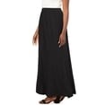 thumbnail image 2 of Jessica London Women's Plus Size Petite Stretch Knit Maxi Skirt, 2 of 6