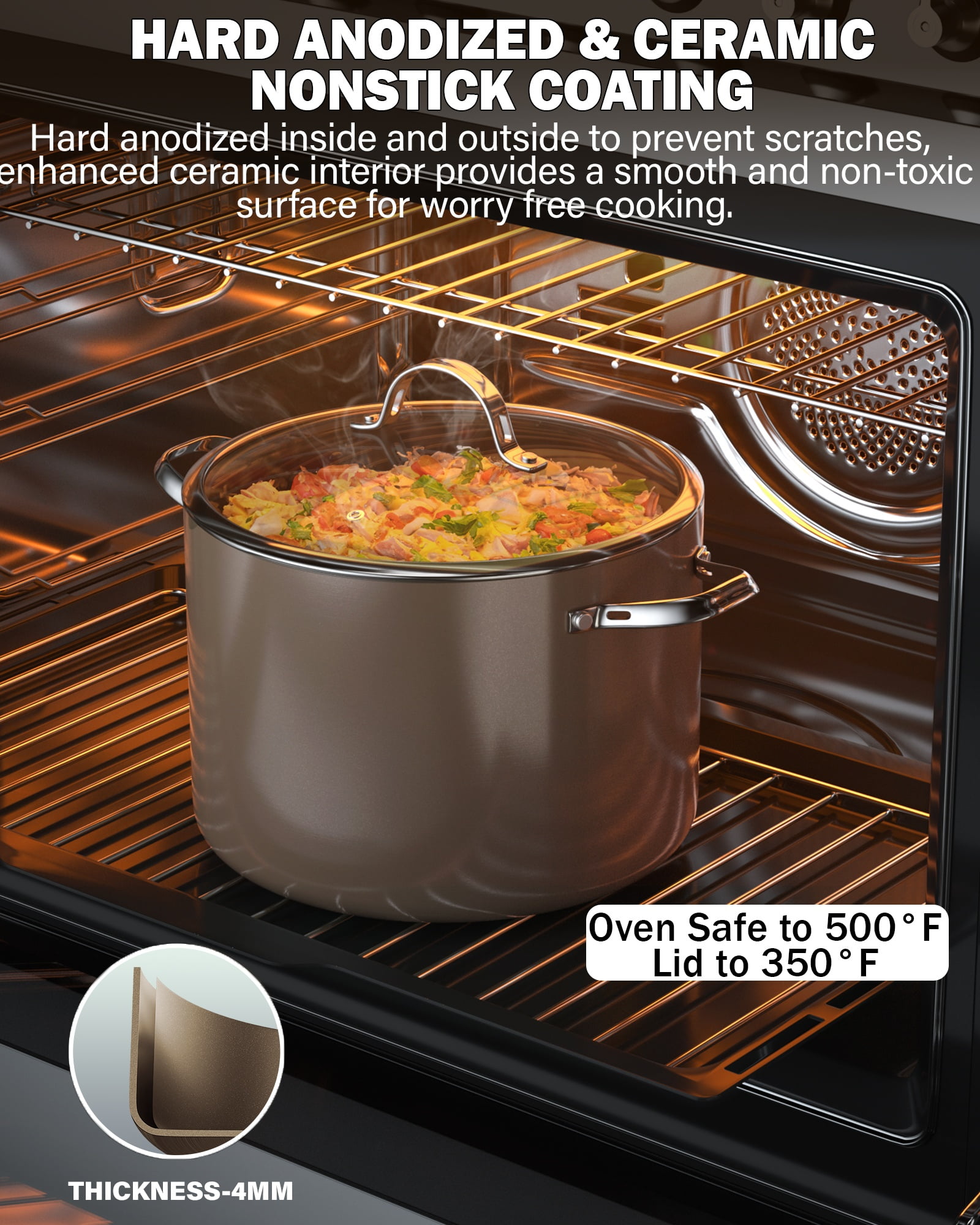 Cooks Standard Classic 8-Quart Stock Pot Dutch Oven Casserole with