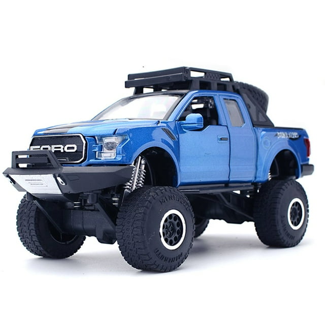1/32 for Mini Auto F150 Diecast Alloy Off-Road Car Model with LED Music Kids Toy