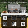 thumbnail image 4 of Gas Propane Grill,5-Burner Gas BBQ Grill with Side Burner, 52,000 BTU Stainless Steel Propane Grill for Outdoor, 4 of 10