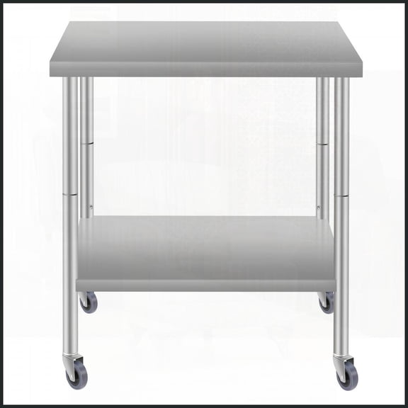 30''x24'' Stainless Steel Coffee Table for Home & Restaurant - 34'' Height, Easy-Clean & Durable