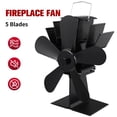 thumbnail image 1 of UPGRATOR Log Burner Fans Stove Fan Heat Powered Temperature Resistant Heat Fan 1Pcs, 1 of 7