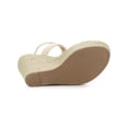 thumbnail image 5 of BLISSFUL STEP Women's Shoes Espadrille Wedge Slingback Crisscross Sandals Beige 7.5, 5 of 8