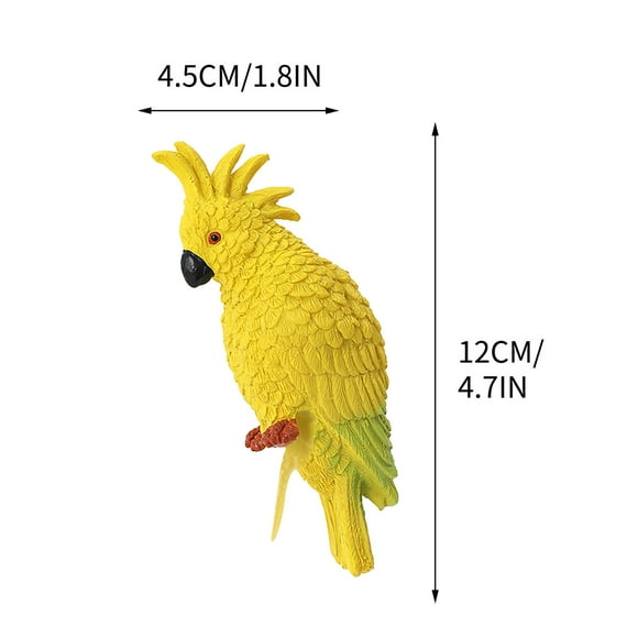 Pompotops Simulated Parrot Fish Tank Pendant Fish Tank Decoration Fish Tank Edge Wall Hanging Cute Bird Ornament Clearance