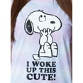 thumbnail image 5 of Peanuts Womens' Snoopy I Woke Up This Cute Tie-Dye 2PC Sleep Pajama Pant Set Loungewear Sleepwear, 5 of 7