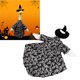 thumbnail image 5 of Goose Holiday Porch Goose Trajes Negro Elegante Patrón De Calavera Ropa De Ganso De Porche Fácil De Poner Y Quitar Con Sombrero Para Ganso De 23 Pulgadas, 5 of 7