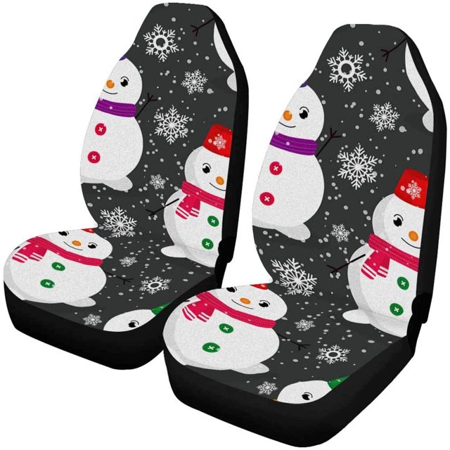 ABPHQTO Juego de 2 fundas para asientos de coche con letras artísticas, protector universal para asientos delanteros de coche, apto para coche, SUV, sedán, camión