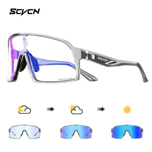 SCVCN Photochromic Outdoor bicycle shades MTB Glasses Bike Cycling UV400 Glasses Men Women Road Bicycle Sports Mountaineering Eyewear new