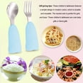 thumbnail image 4 of Stainless steel children's tableware set and Self-feeding baby silverware silicone, 4 of 5