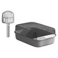 thumbnail image 3 of GROWTH TANK Cat Toilet Rabbit Deep Loo Bedpan Pet Litter Tray Gray, 3 of 6