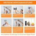 thumbnail image 5 of Kit para colgar hamaca, gancho para silla hamaca, correas para hamaca, columpio interior, columpio sensorial, saco de arena, yoga, gimnasio, 5 of 5