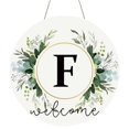 thumbnail image 1 of Clearance! Monogram Letter Welcome Sign for Front Door Rustic Green Floral Family Initial House Warming Decor Spring Summer Wooden Wreath Personalized Sign for House Front Porch 12 Inch, 1 of 9