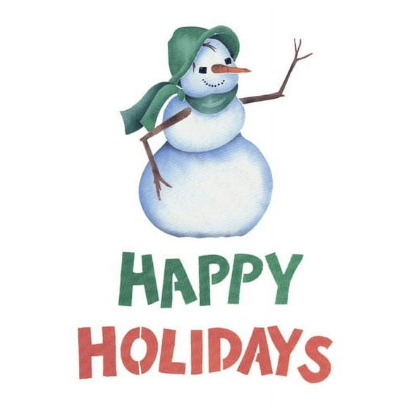 Happy Holidays Snowman Wall Stencil - DEE931 by DeeSigns