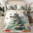 thumbnail image 2 of Manfei Fiohe Weihnachten 4-Piece Full Size Sheets for Teens Boys Girls,Merry Christmas Bed Sheets,Happy New Year Lightweight Sheet Sets,Breathable Home Decor, 2 of 7