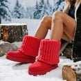 thumbnail image 4 of COM STAR Women’s Winter Snow Boots Mid Calf Warm Platform Flat Outdoor Casual Walking Boots, 4 of 6