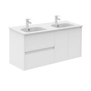 Ambra 120 DBL Complete Vanity Unit in Gloss White
